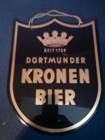 Altes Dortmunder Kronen Bier Glasschild, Werbeschild, Brauerei Rheinland-Pfalz - Wittlich Vorschau
