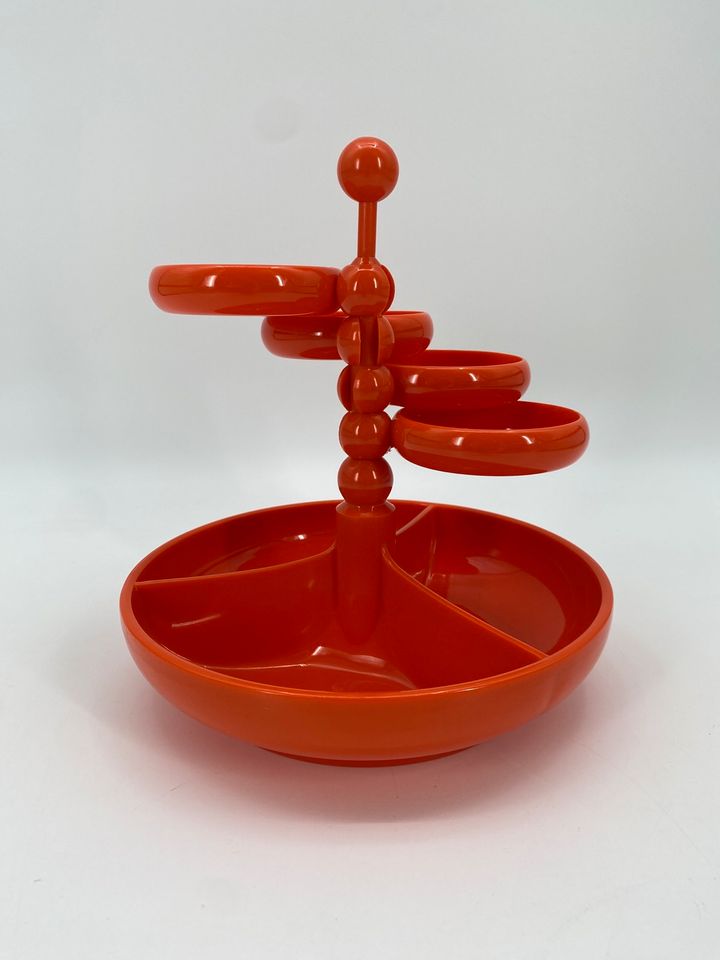 * EMSA ETAGERE SNACK TOWER ANBIETESCHALE VINTAGE ORANGE SPACE AGE in Berlin