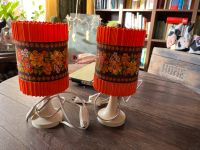 Nachttischlampen vintage, retro Marke ARO, orange Blumen Niedersachsen - Löningen Vorschau