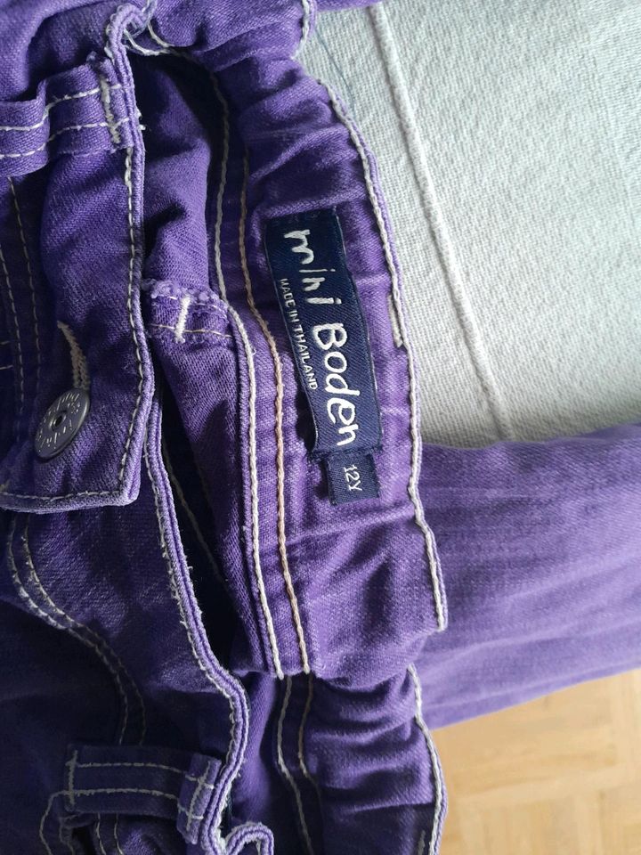Jeans lila mini boden 12y 158 hose violett verstellbarer bund in Kerpen