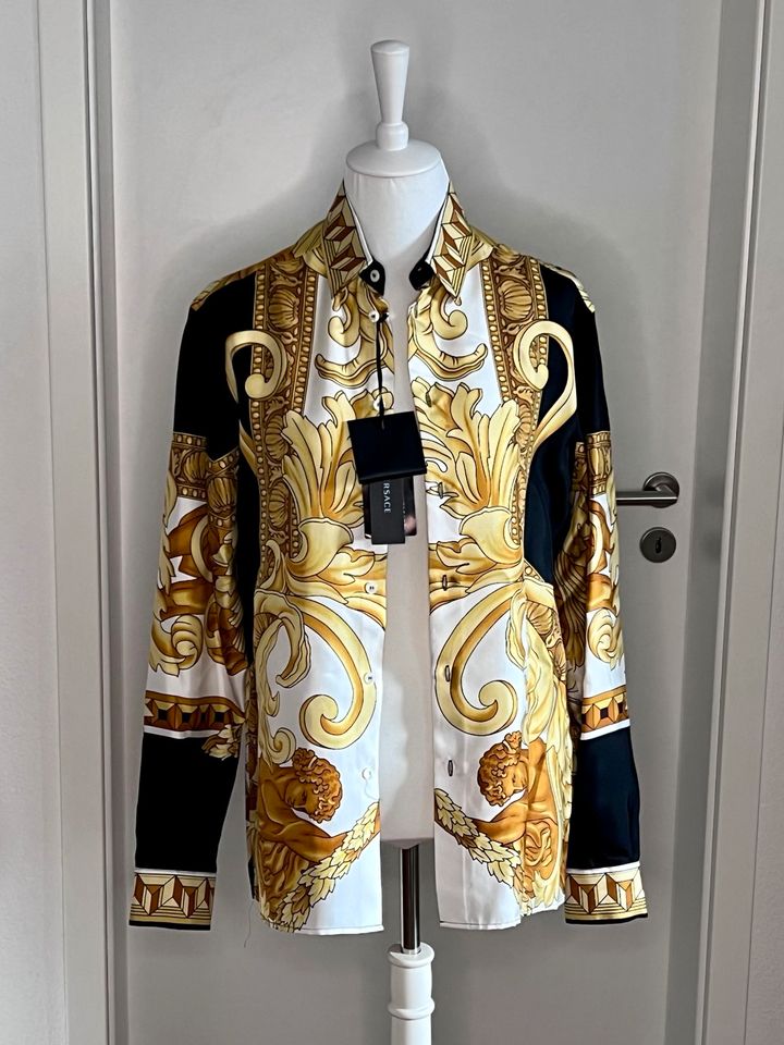 Original Versace Seidenhemd Freizeithemd Barocco Medusa Unisex in Wiesbaden