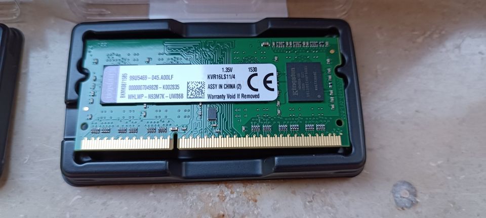 Kingston 99U5469-045 RAM, 8GB 2x4 DDR3L 1600MHz SO-DIMM 204Pin in Wietmarschen