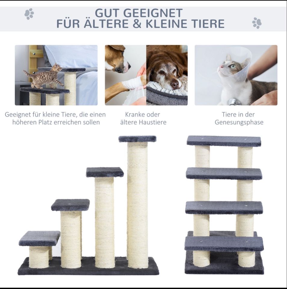 Tiertreppe Katzentreppe Hundetreppe 4 Stufen Treppe für Katze in Kassel