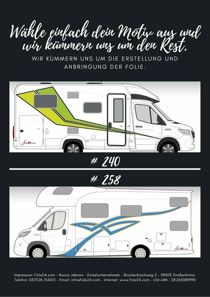 Wohnmobilfolierung, Car Wrapping, Pkw Folierung in Großschirma