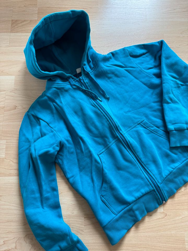 Pullover Hoodie Zipper Kapuzenpulli Pulli Türkis in Köln