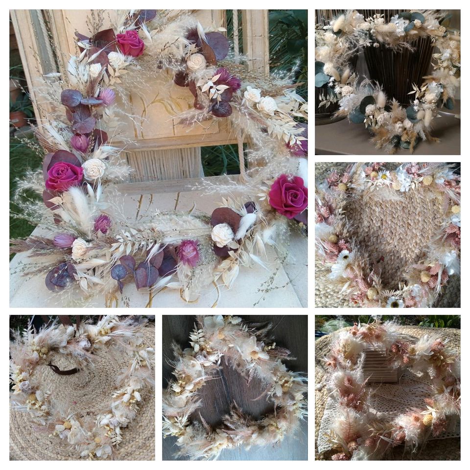 Trockenblumen Herzen, Autoschmuck, Hochzeit, Boho, Handmade in Beelitz