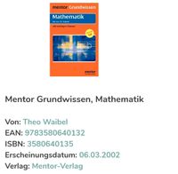 Mentor Grundwissen Mathematik 5.-10. Klasse Rheinland-Pfalz - Trier Vorschau