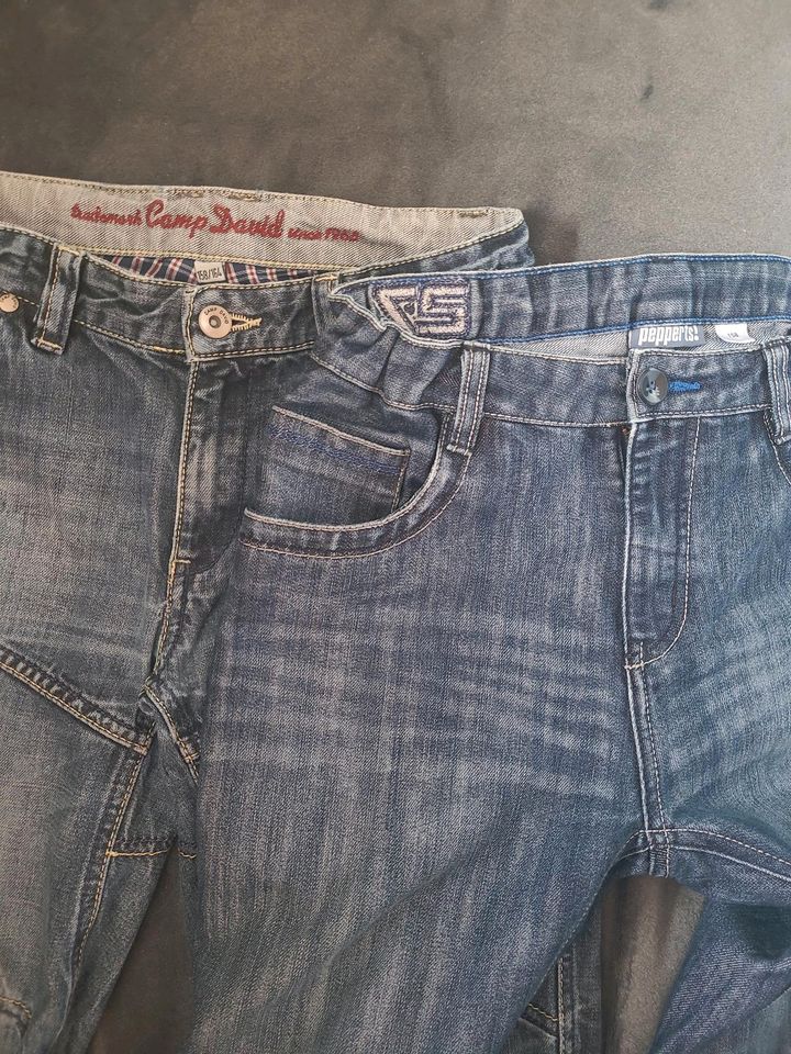 2 JEANS/Jungen/CAMP DAVID u.a./Gr.158/Paket in Strasburg 