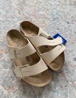 neu Birkenstock Arizona Echtleder Nubuk Sandale creme Leder Berlin - Lichtenberg Vorschau