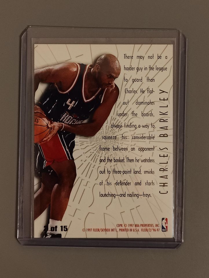 1996-97 Fleer - Swing Shift #2 Charles Barkley Houston Rockets in Rheinstetten