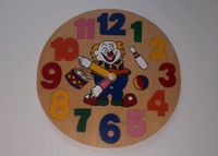 Holzuhr Clown komplett zum Lernen der Uhr Hessen - Villmar Vorschau