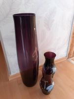 Glasvasen, Bodenvase 55cm  Blumenvase 25cm lila violett Hessen - Spangenberg Vorschau