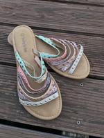 Hippie Sandalen bunt Riemchen Flip Flops Hippie Glitzer 41 Hessen - Pohlheim Vorschau