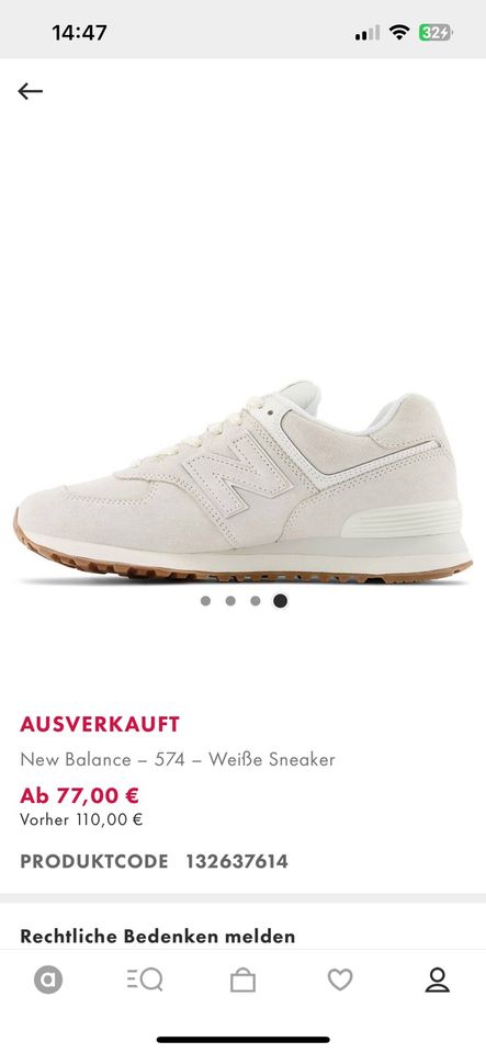 New Balance - 574 - Weiße Sneaker Größe 42 in Stuttgart