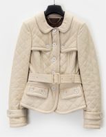 Burberry Lammleder Lederjacke Steppjacke Creme Weiß Tasche knöpfe Kreis Pinneberg - Tornesch Vorschau