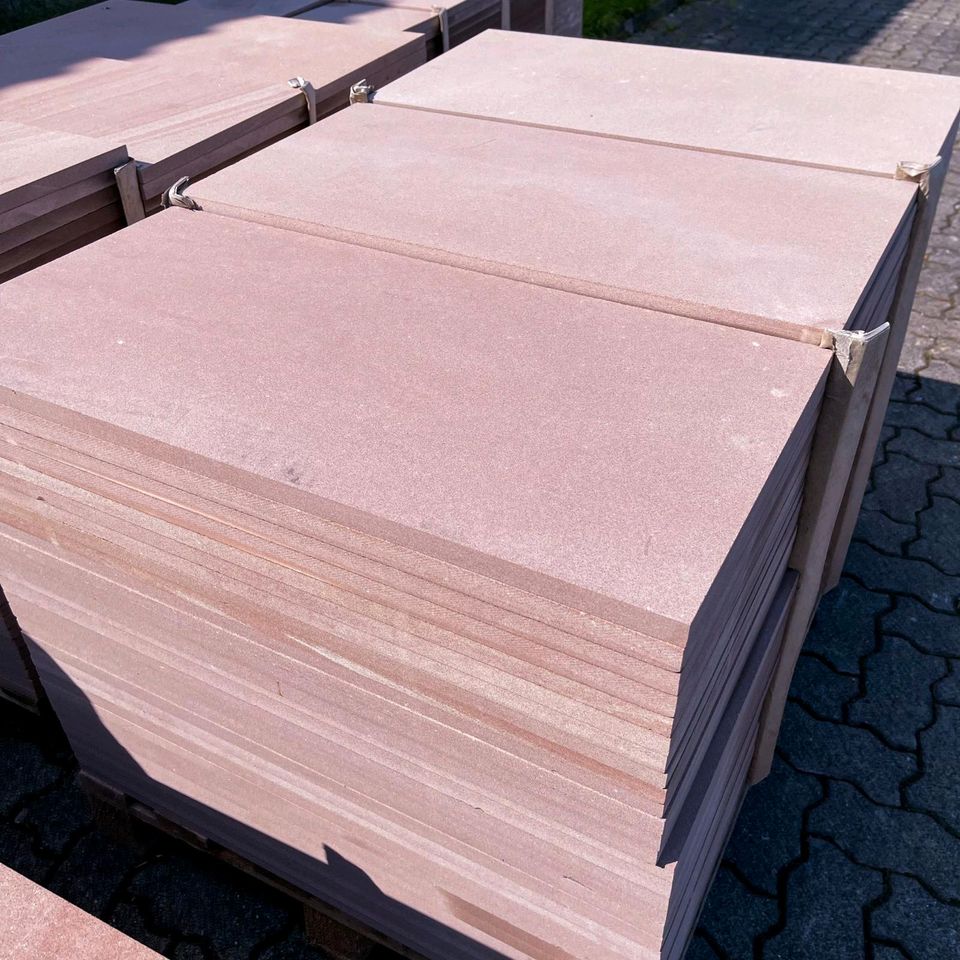 Sandstein Formatplatten mainsandstein rot 30x30x2cm Fliesen in Mainhausen