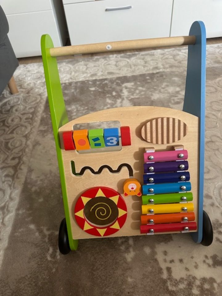 schöner Lernlaufwagen Baby mit interessanten Spielemöglichkeiten in Burg