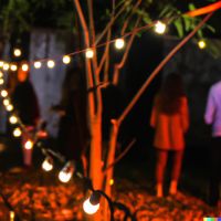 Lichterkette Partybeleuchtung mieten - Gartenparty Hochzeit Nordrhein-Westfalen - Bocholt Vorschau