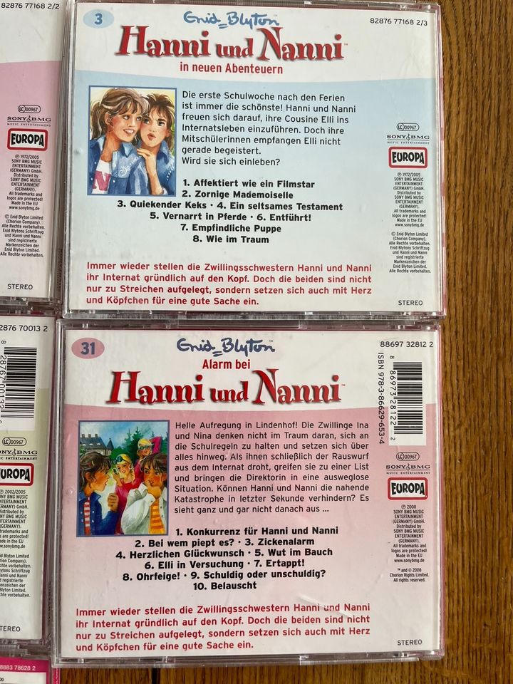 7 CDs, Hörspiele Hanni und Nanni von Enid Blyton in Tützpatz