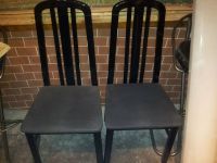 2 schwarze Holzstühle, Stühle mit grauem Bezug Nordrhein-Westfalen - Haan Vorschau