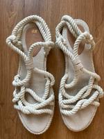 H&M Sommerschuhe, Cordel, Sandalen, beige Bielefeld - Ubbedissen Vorschau