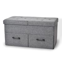 Sitzbank 2er Bank mit 2 Schubladen faltbar klappbar Grau Hocker Sitzhocker Truhe Sitzbox Aufbewahrungsbox Nordrhein-Westfalen - Greven Vorschau