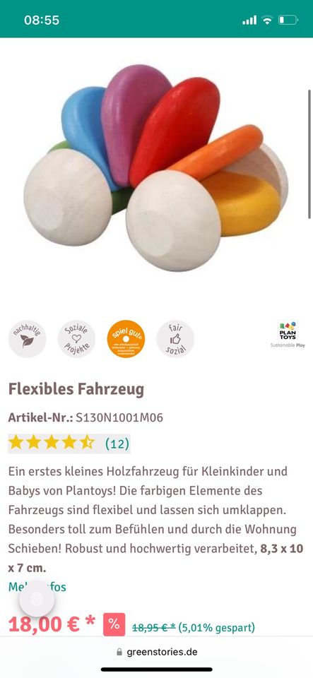 Grimms: Großer Regenbogen + Regenbogen-Auto (PlanToys) in Hamburg