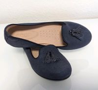 Ecco Slipper Mokassins Leder Dunkelblau Metallic Ballerinas 33 Hessen - Friedrichsdorf Vorschau