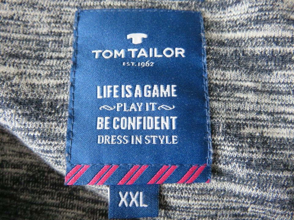 TOM TAYLOR He Henley❇ T-Shirt/Pulli XXL Blau WIE NEU! in Gebhardshain