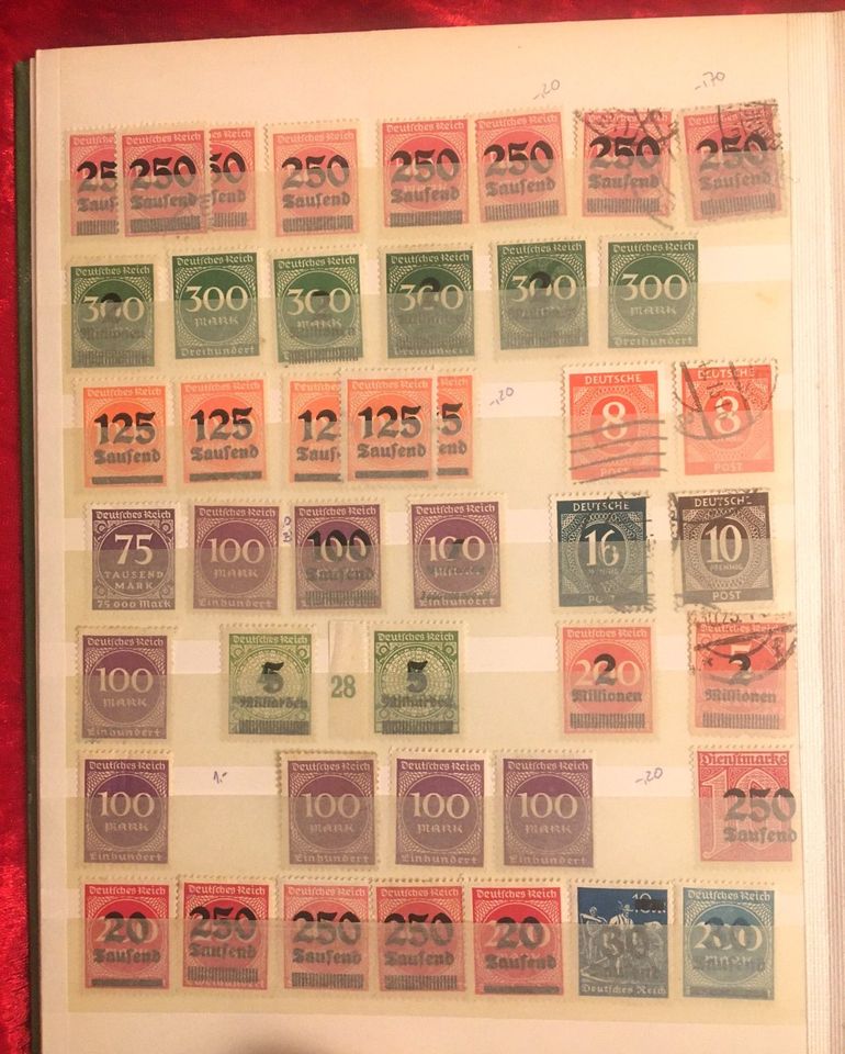 Briefmarken Sammlung Deutschland, Inflationsmarken in Gochsheim