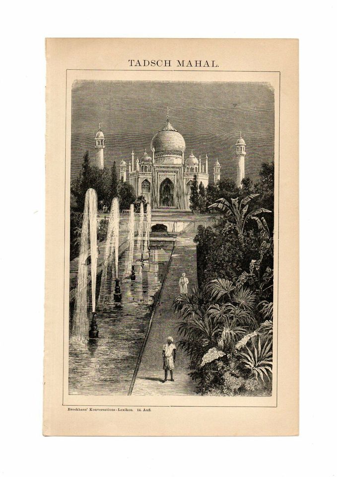 ANTIK- 1903- TAJ MAHAL- TADSCH MAHAL- PALAST- SULTAN SHAH JAHAN in Berlin