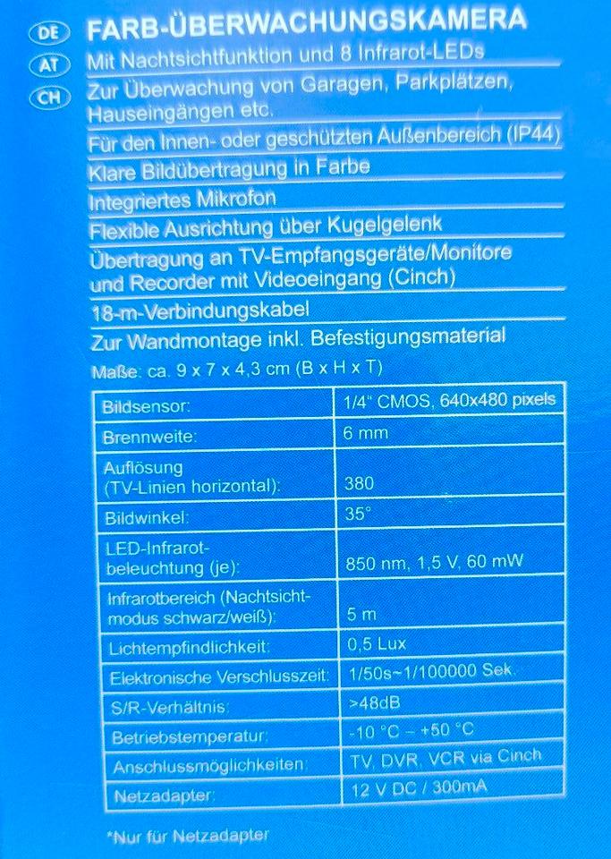 Farbe-Überwachungskamera  Neu in OVP integriertes Microphone in Witzwort
