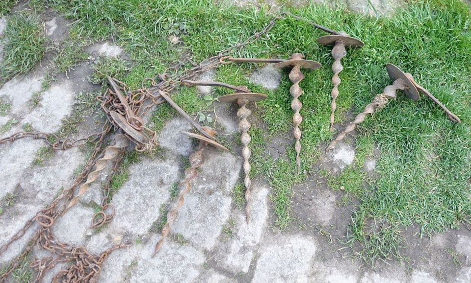 Pflock Bodenanker Ziege Schaf Geschirr +Erd-Spirale zum Anhängen in Weimar