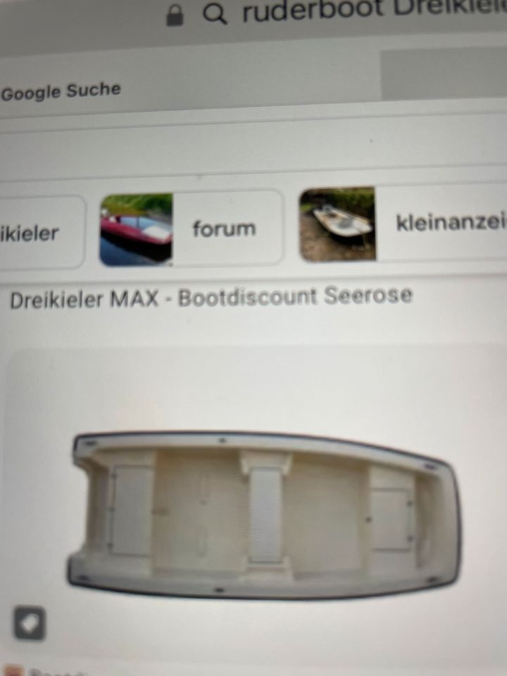 ‼️ Ruderboot blau/ weiß - Dreikieler Max ‼️- neues Angebot in Großensee