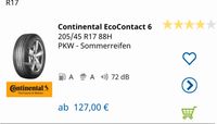 Continental Eco Contact 6 - 205/45 R17 88H Sommerreifen Köln - Porz Vorschau