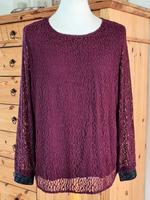 SAMOON LANGARM SHIRT LONGSLEEVE SPITZE BORDEAUX SCHWARZ 46/48 NEU Hessen - Felsberg Vorschau