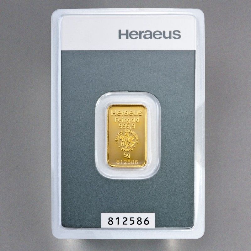 Heraeus 1 Gramm 5g 10g 20g 999.9 Goldbarren in Blister in Fürstenau