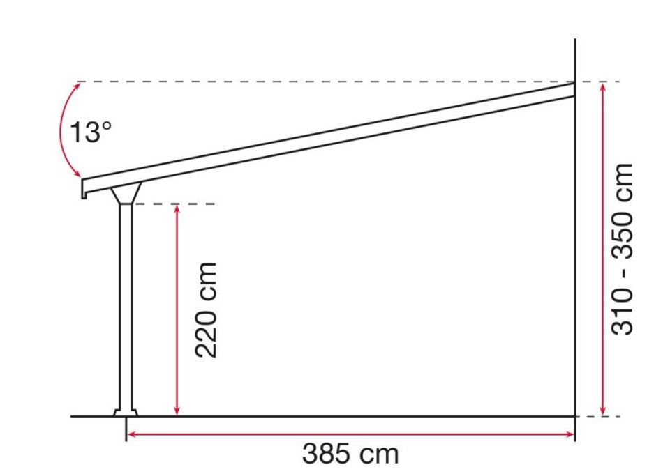 Terrassen-Dach Bausatz Anthrazit 306 cm x 406 cm -Lagerschaden- in Bensheim