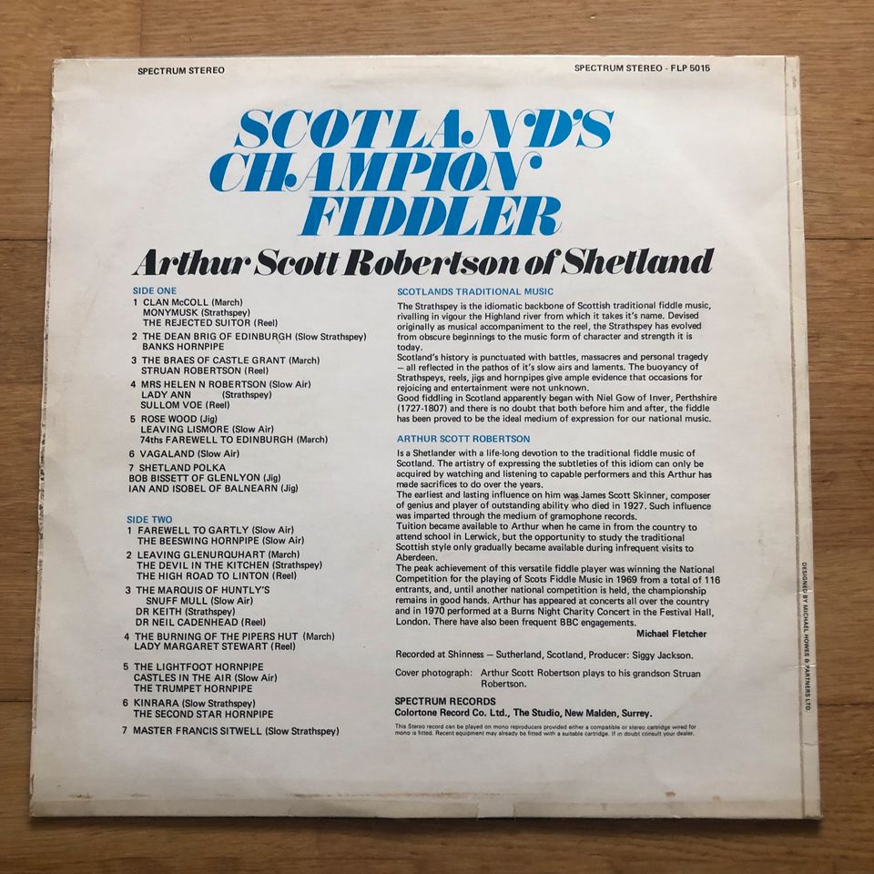 Arthur Scott Robertson – Scotland's Champion Fiddler [LP] in Düsseldorf