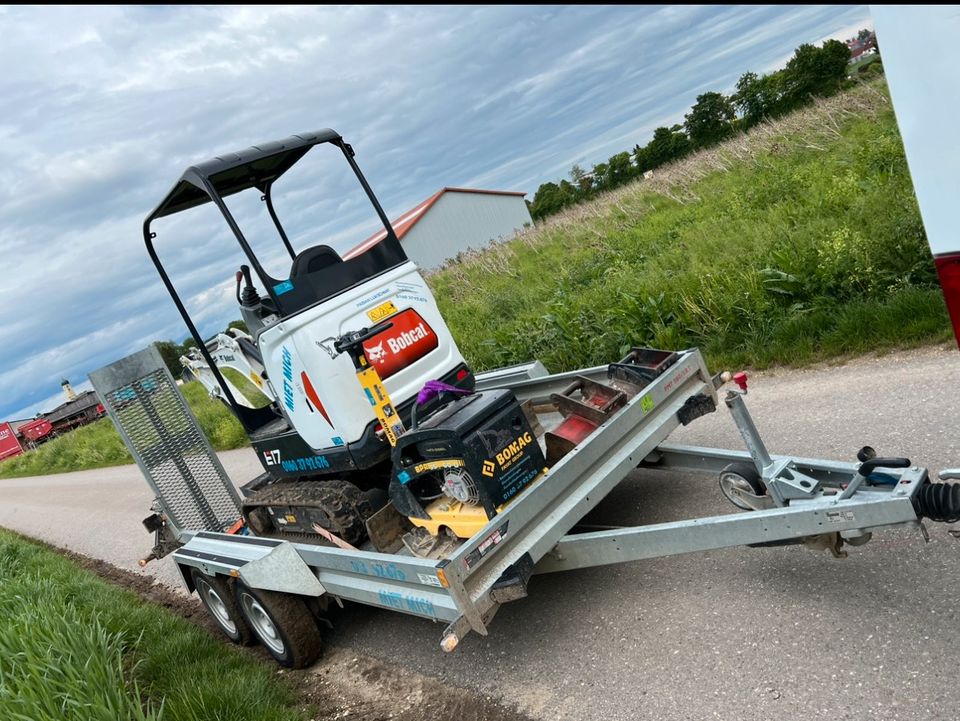 Minibagger Mieten Bobcat E17 in Bachhagel