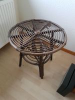 Tisch rund Holz Bast geflochten Schleswig-Holstein - Tetenhusen Vorschau