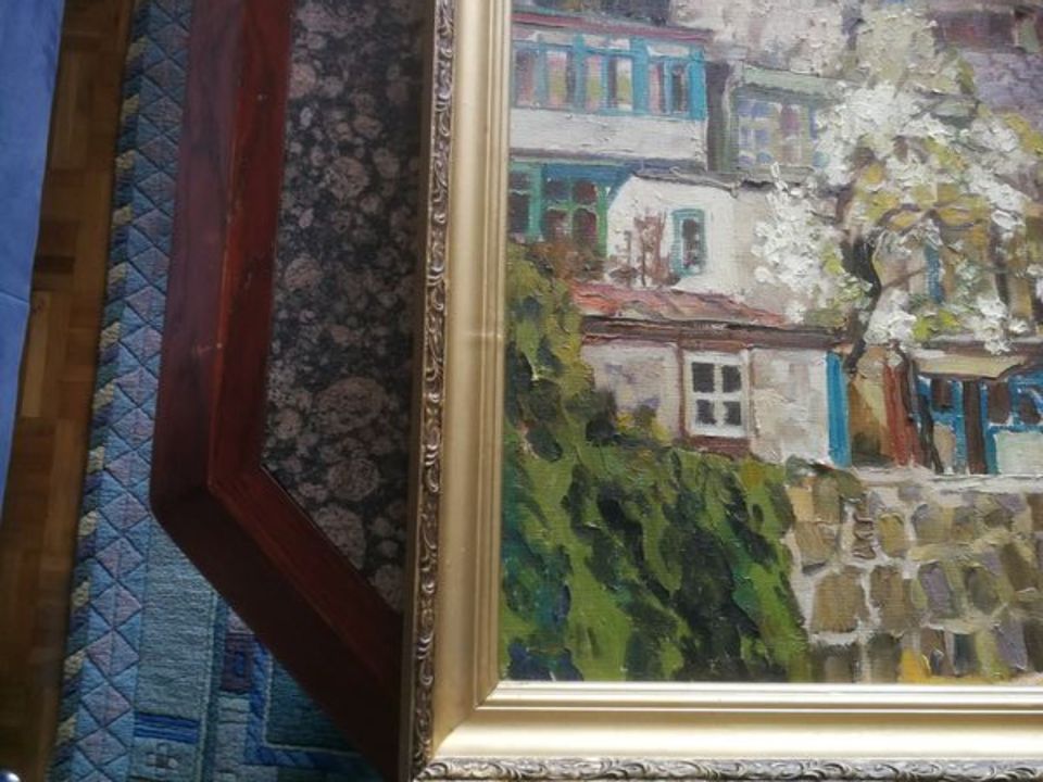 Öl Gemälde Krim Jalta UDSSR 1988 Ansicht v Meer Impressionen Z34 in Bad Homburg