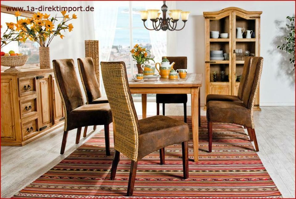 Polsterstühle mit Rattan Geflecht Esszimmer Stühle Polsterstuhl in Dortmund