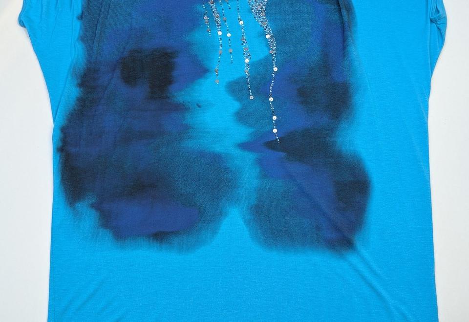 Neu Gr. 42 Tunika T - Shirt Badekleid Tuzzi blau gemustert in Forchheim
