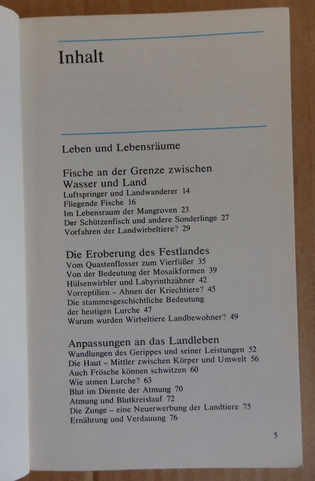 "Vom Wasser- zum Landleben", akzent- Taschenbuchreihe Nr. 16 in Dresden
