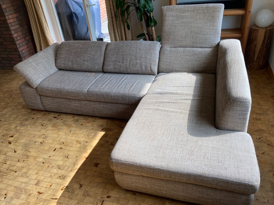 Couch, Eckcouch, Polstergarnitur 2- Ottomane Undine capuccino in Hamburg