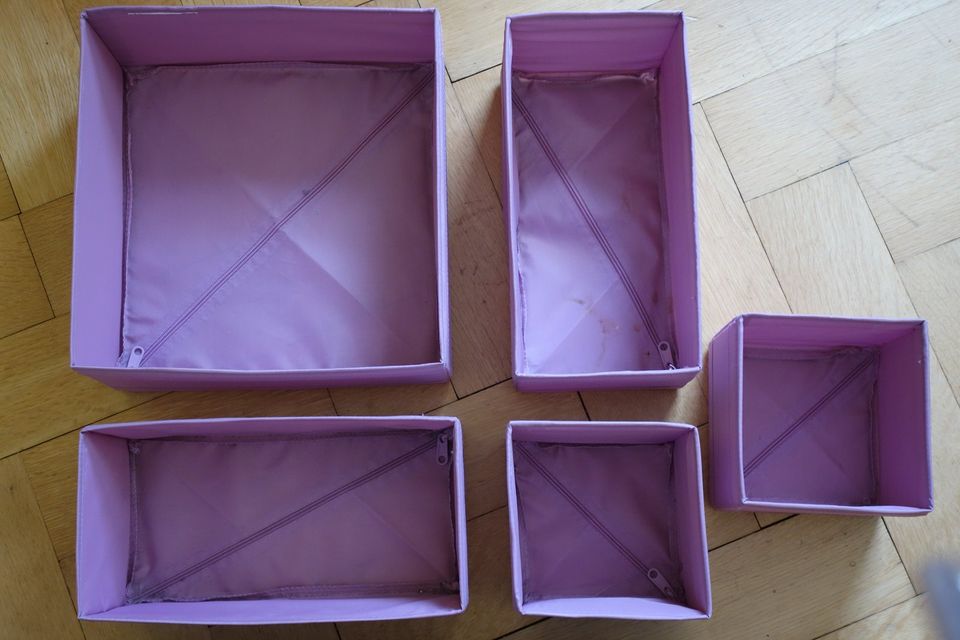 IKEA Aufbewahrung Boxen Ordnungshelfer lila+rosa in Gräfelfing