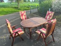 Teak Holz Tisch und 4 hochlehner Stühle von Lünse Nordrhein-Westfalen - Spenge Vorschau