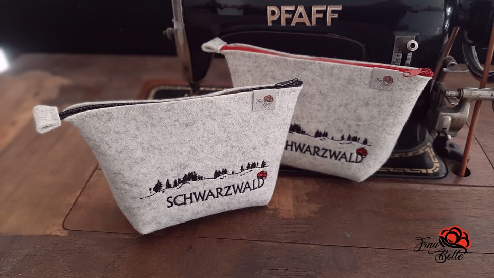 Kosmetiktasche Wollfilz handgemacht Bollenhut Schwarzwald in Lahr (Schwarzwald)