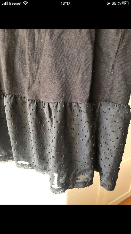 Pullover 3/4 arm schwarz plumetis schößchentop Pulli baumwolle xs in Hannover